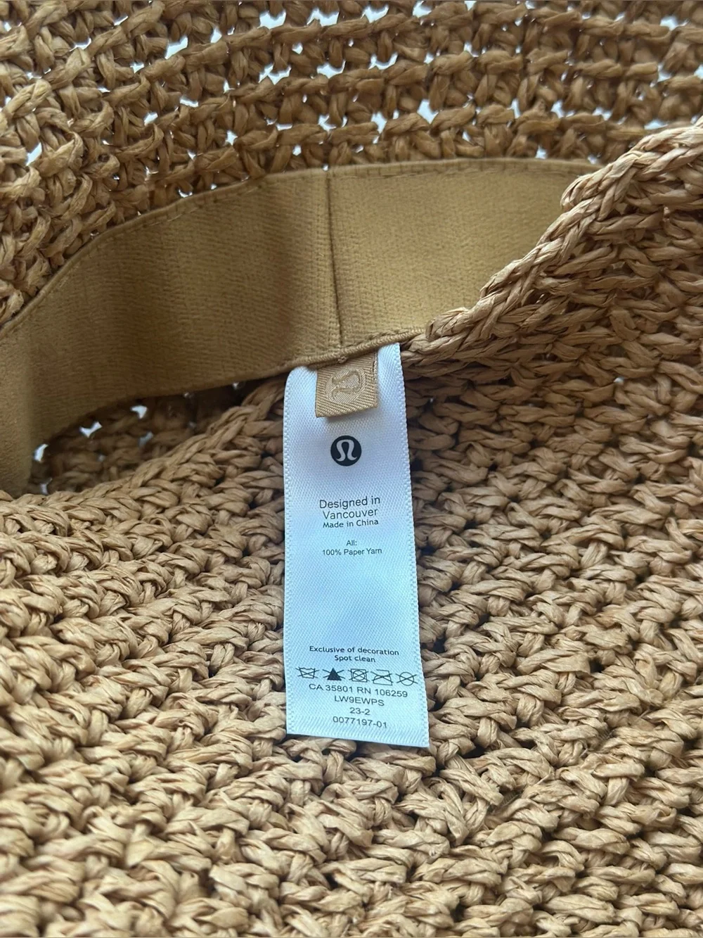 Lululemon Bucket Straw Hat